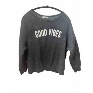 womens sweatshirts xl Good Vibes Scoop Neck Soft